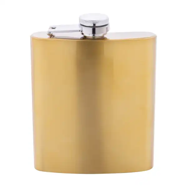 Piersiówka 200 ml — stal z recyklingu, wykończenie metaliczne