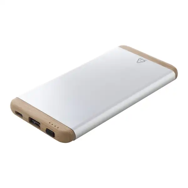 Powerbank — 5000 mAh, aluminium z recyklingu i bambus