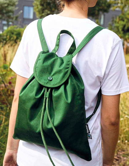 Plecak bawełniany z haftem logo — twill 210 g/m², 39 × 46 cm