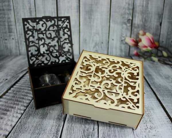  Pudełko drewniane z ażurowym wieczkiem