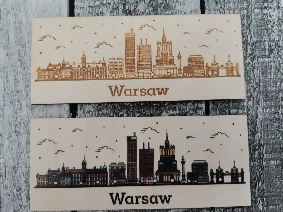 Magnes na lodówkę drewniany z nadrukiem UV — duży format