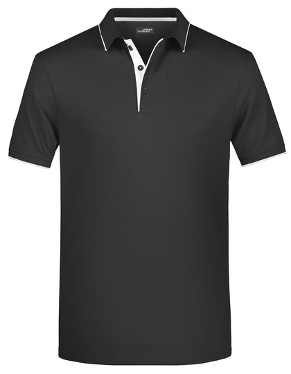 Koszulka polo męska kontrastowa, pika 240 g/m² — haft, DTF lub grawer