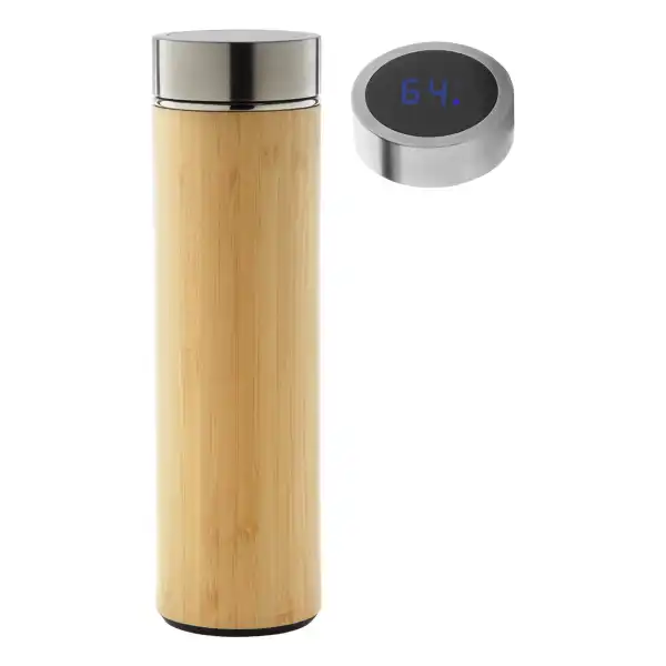 Termos stalowo-bambusowy z termometrem 500 ml