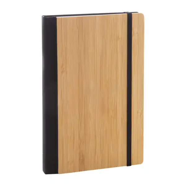 Notes A5 w bambusie i skórze PU — 80 kartek w linie
