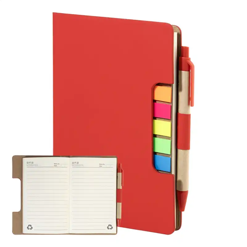 Notes kieszonkowy z logo — czerwony