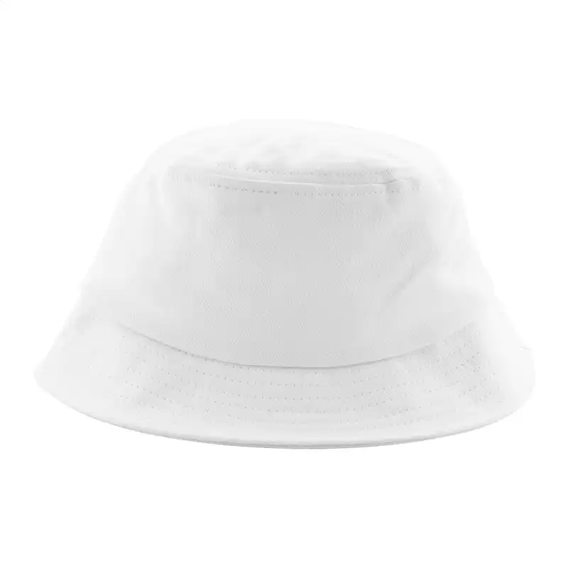 Kapelusz bucket z haftem logo — biały