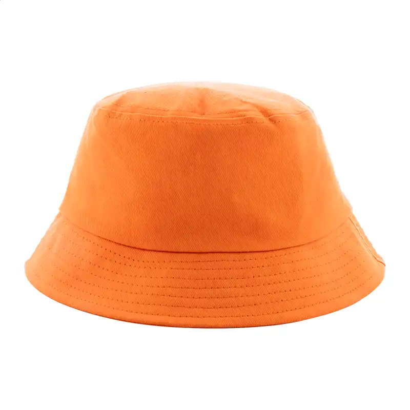 Kapelusz bucket z haftem logo — pomarańczowy