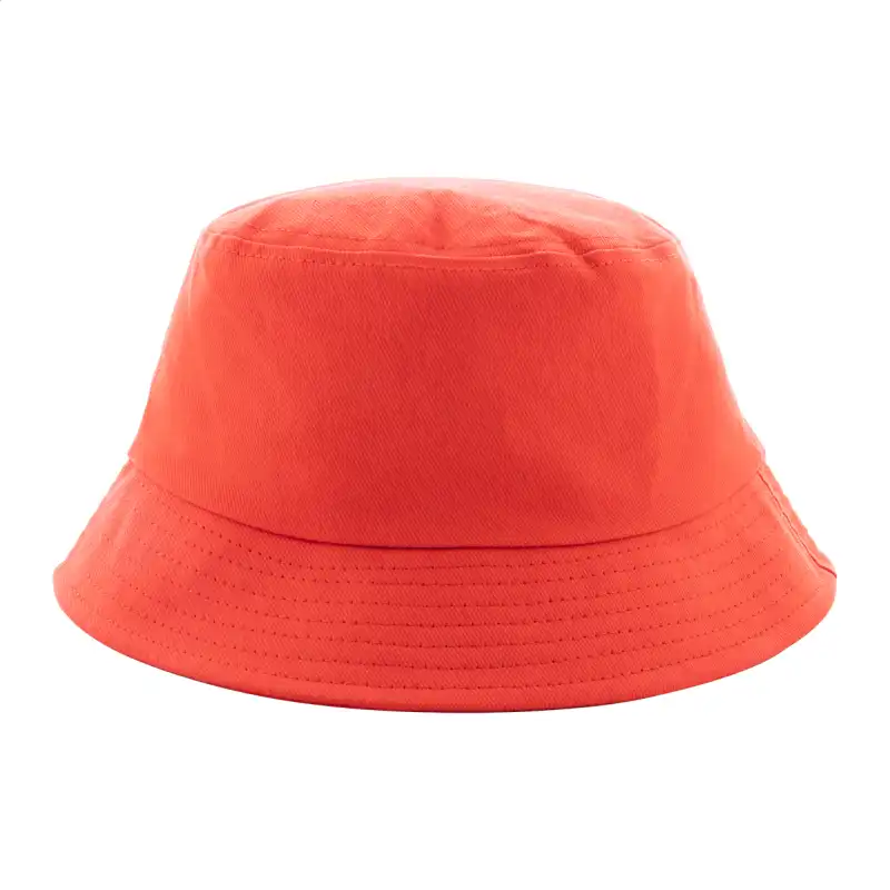 Kapelusz bucket z haftem logo — czerwony
